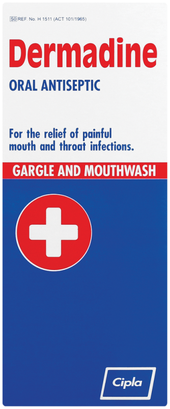 DERMADINE ORAL GARGLE 200ML *OOS*
