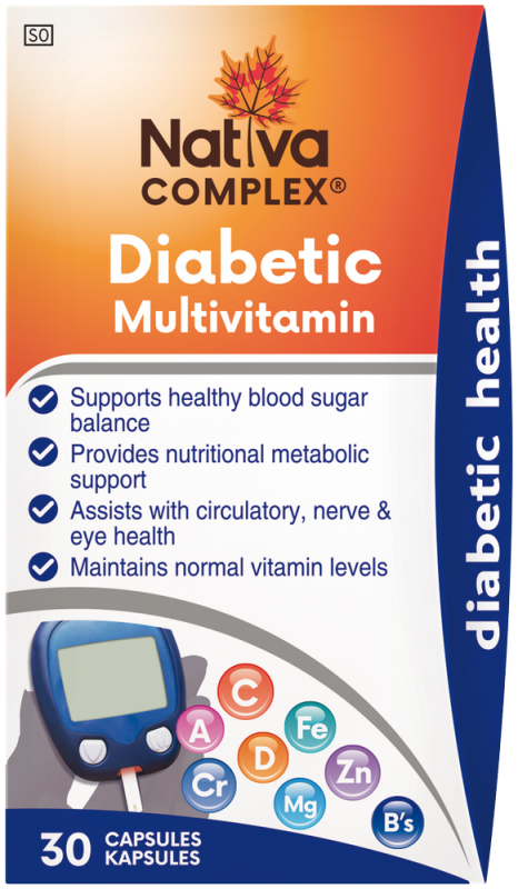 NATIVA DIABETIC COMPLEX CAPS 30