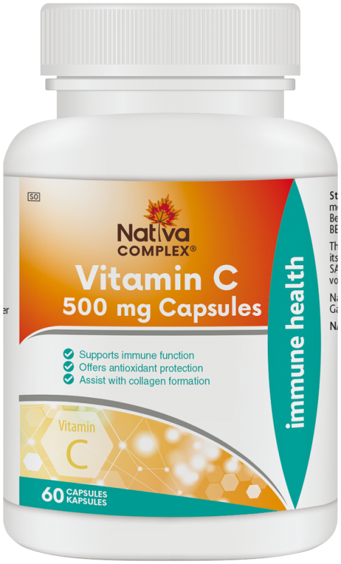 NATIVA VITAMIN C 500MG CAPS 60